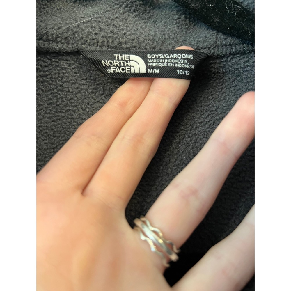 The North Face Boys Gray Full Zip Fleece Jacket Size Medium 10/12 - Picture 4 of 4